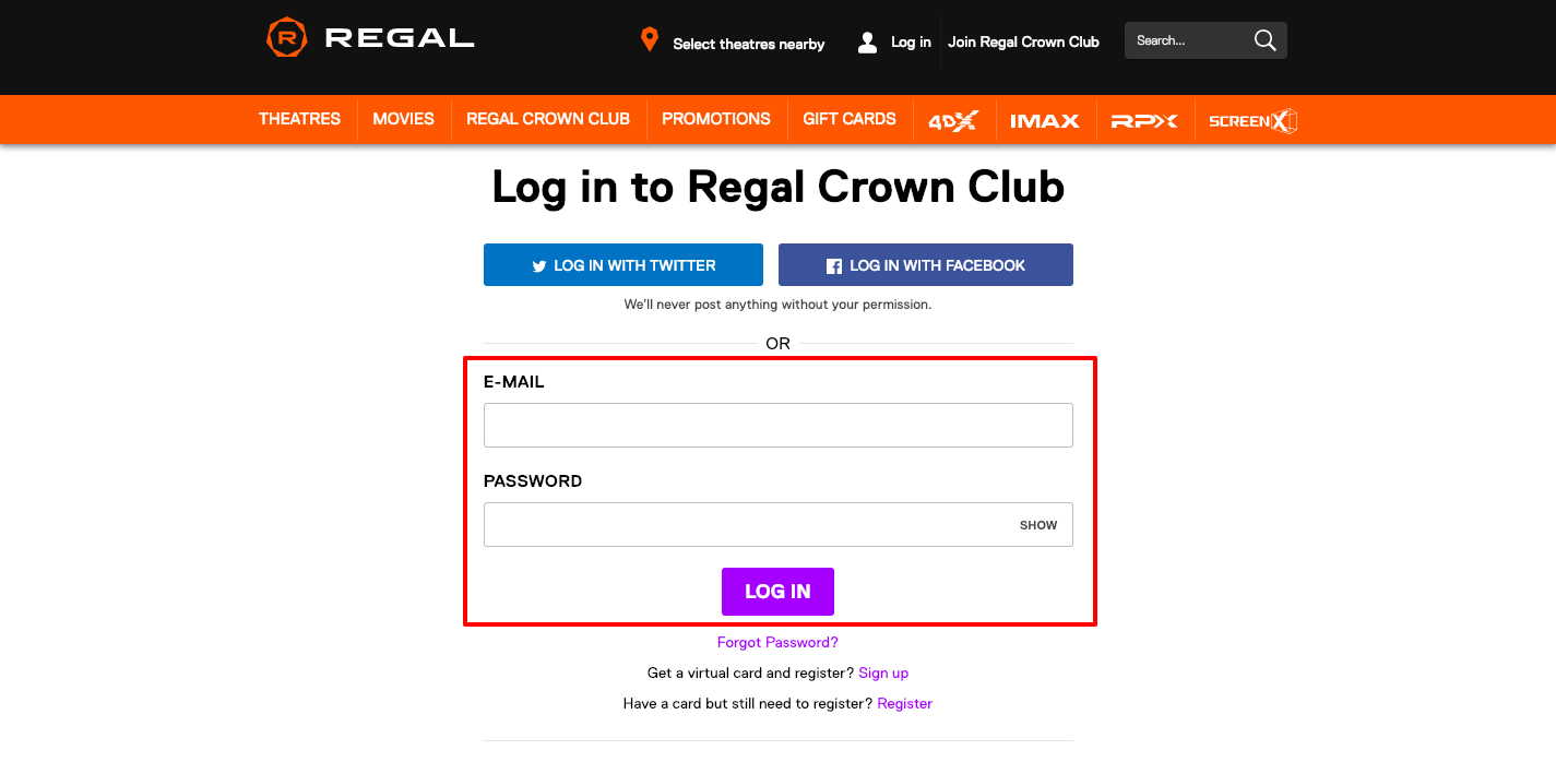 Regal Crown Club Login