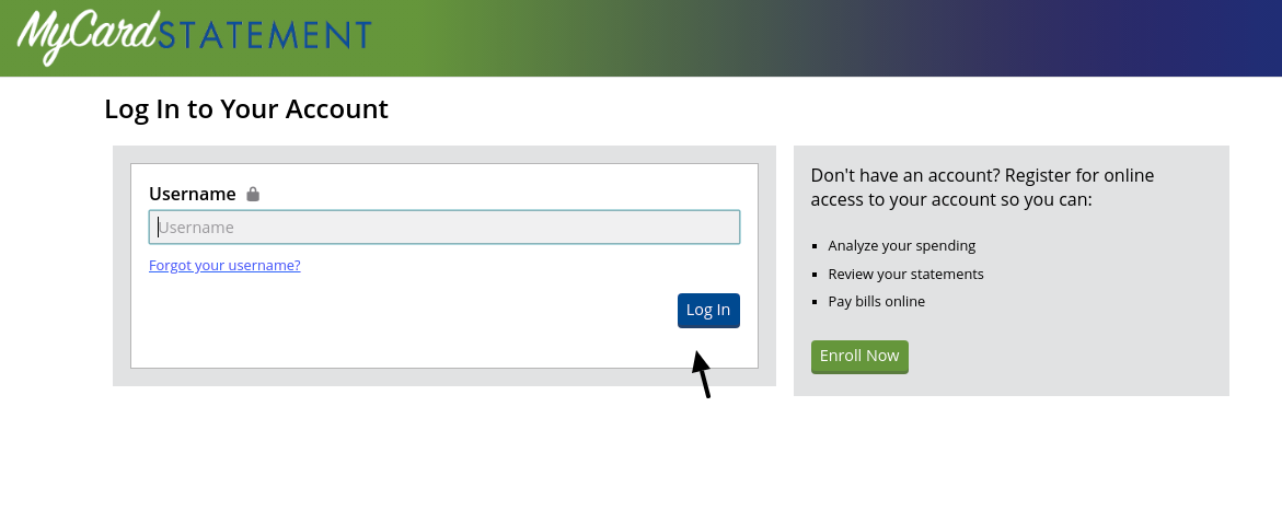 MyCardstatement Login