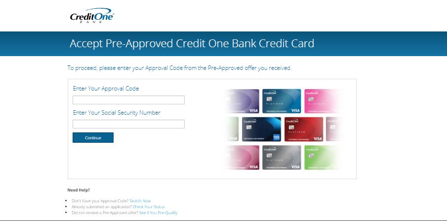 Pre Approved Card Credit One