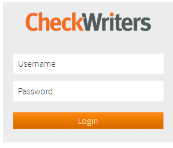 Checkwriter login